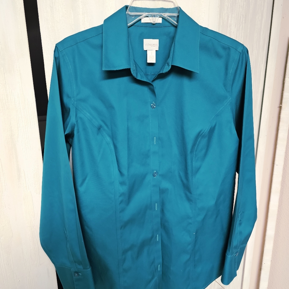 Chico's Vibrant Teal Blouse